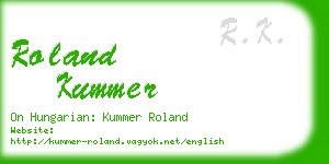 roland kummer business card